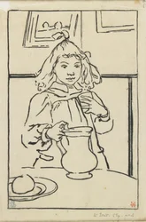 Young Girl with a Pitcher